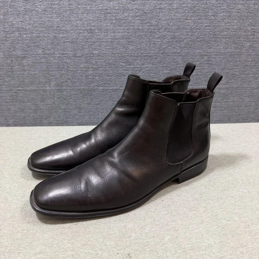 To Boot New York Chelsea Boots 12 Black Leather Italy Adam Derrick Mens 8150